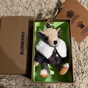 NWT Burberry Bear Rare Keychain Charm w/Box